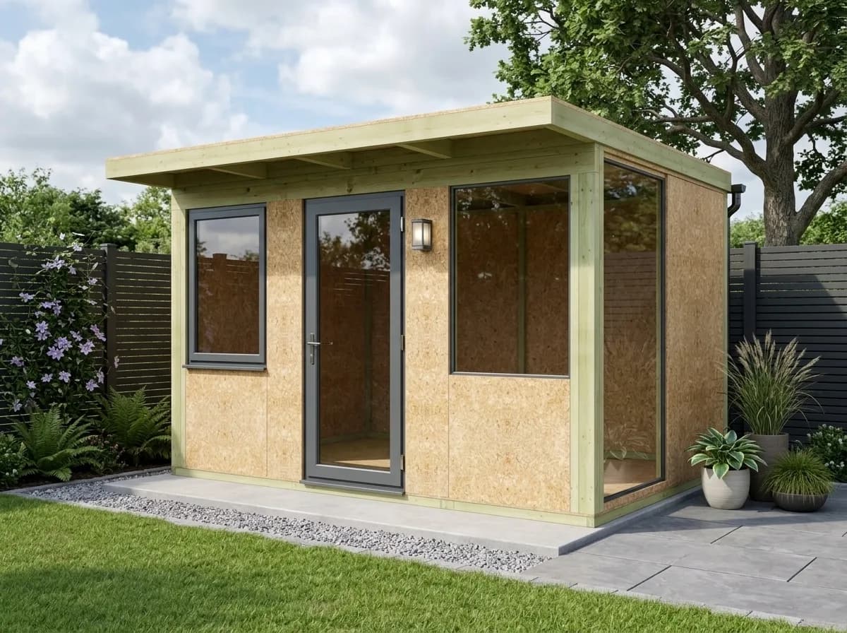 Garden Room 21- Modern Garden Studio Quba 3.40m × 2.20m — 3.40m × 2.20m SIP garden room