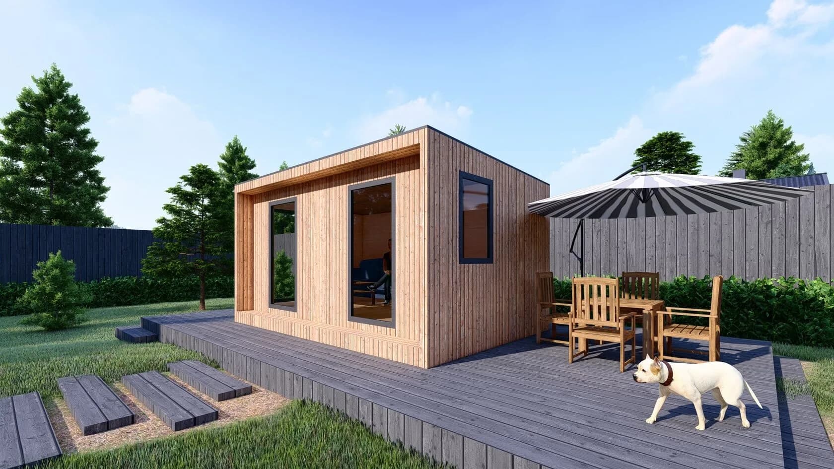 Garden Room 14 — 5m x 3m Modern Studio — 5m x 3m SIP garden room