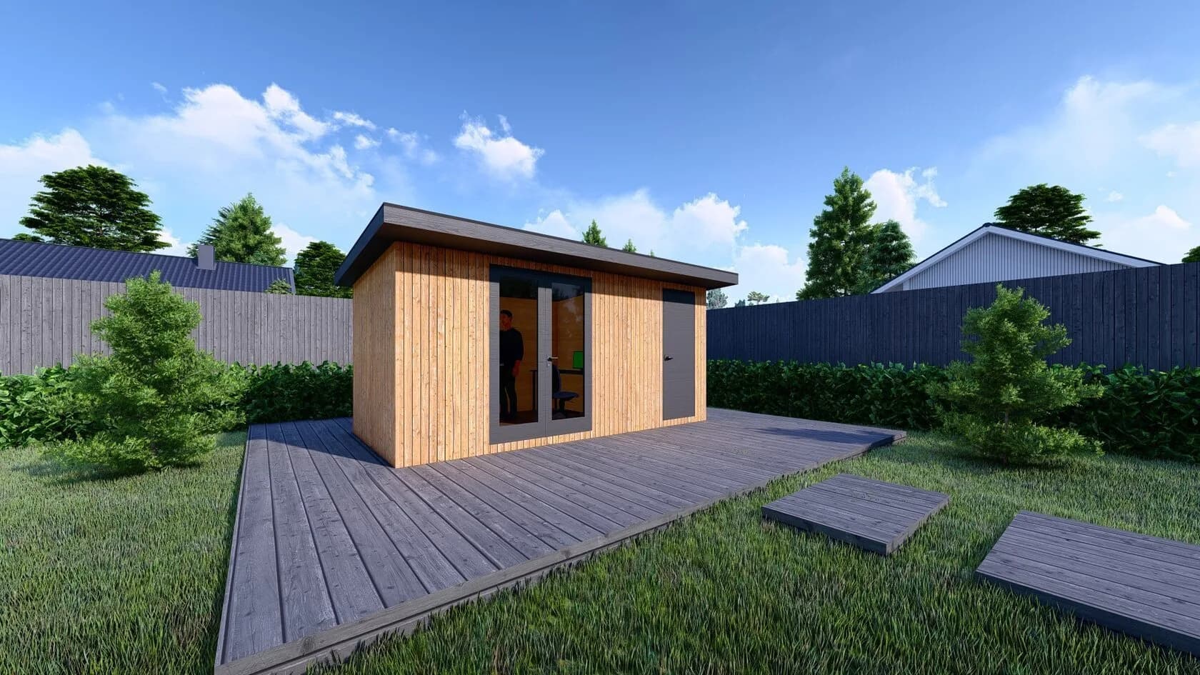Garden Room 15 — 5m x 2.5m Compact Studio — 5m x 2.5m SIP garden room