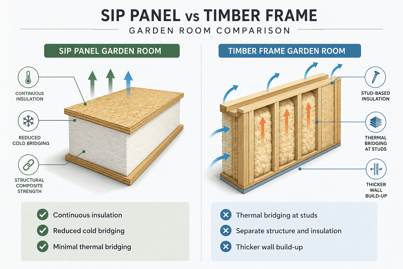 SIP Panels vs Timber Frame Garden Rooms: Which Is Better? (UK)