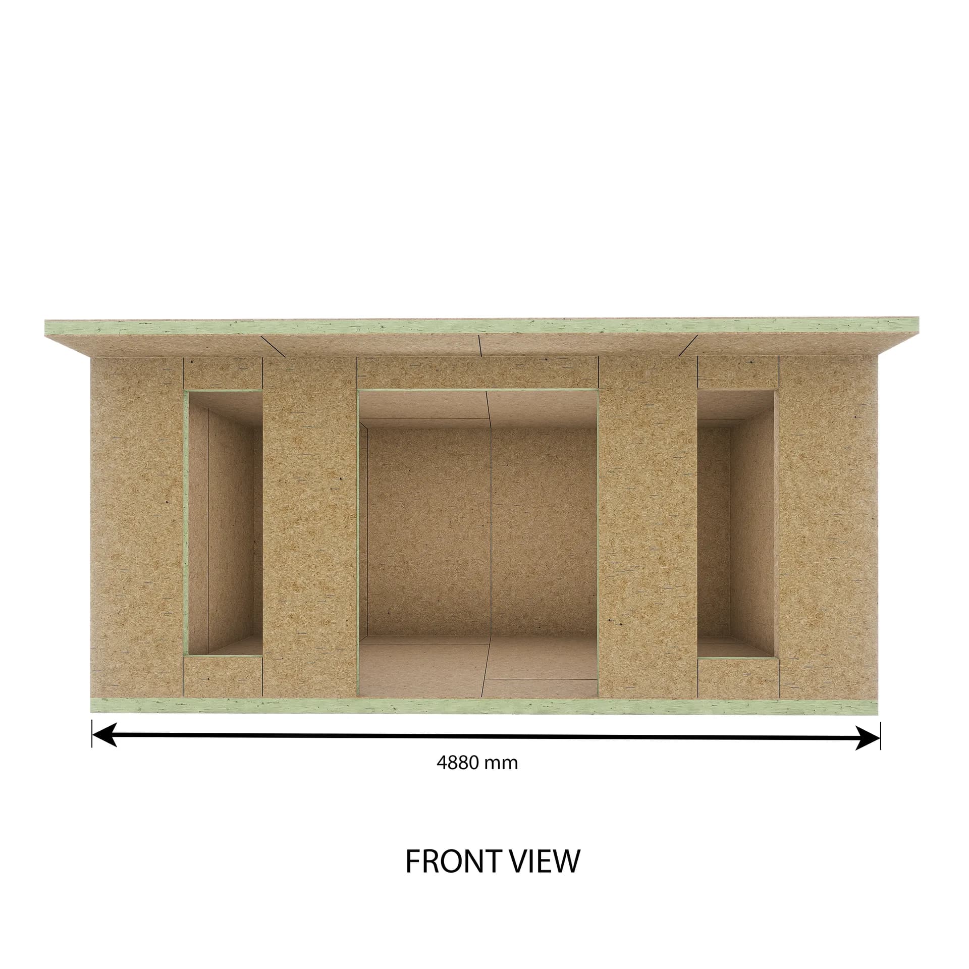 Garden Room 4 — 4.88m × 3.05m SIP garden room kit, front view