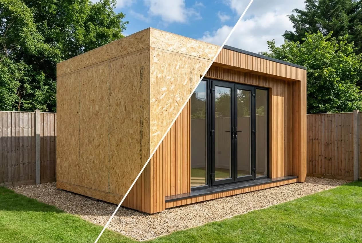 Garden Room 8 — 4m x 3.3m Framed Front Studio — 4m x 3.3m SIP garden room